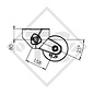 Braked axle 1000kg EURO COMPACT axle type B 850-10, 1323507A Brenderup / Thule / Humer