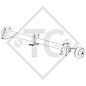 Braked axle 1500/1800kg axle type CB 1505, 46.27.379.639 - REPRODUCTION, NO LONGER AVAILABLE AS ORIGINAL!