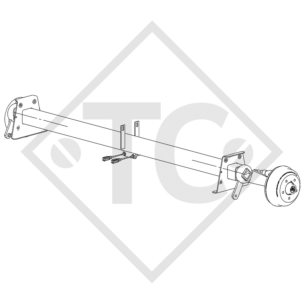 Eje con freno SWING 1500kg tipo de eje CB 1505, 46.27.379.639, 4013563