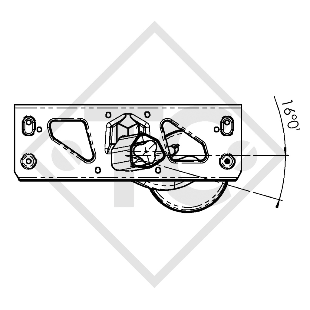 Braked axle 1500kg EURO Plus axle type DELTA SI-N 14-1 - KNAUS TABBERT
