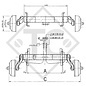 Braked axle 1300kg EURO1 axle type B 1200-5, Bürstner