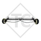 Braked axle 1350kg COMPACT axle type B 1200-6 with top hat profile 130mm, Lider