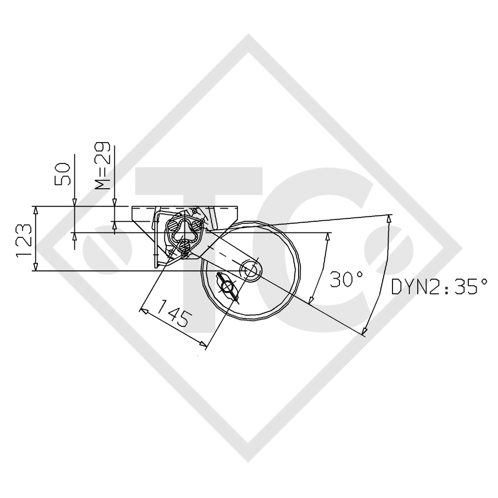 Eje con freno 750kg BASIC tipo de eje B 700-5