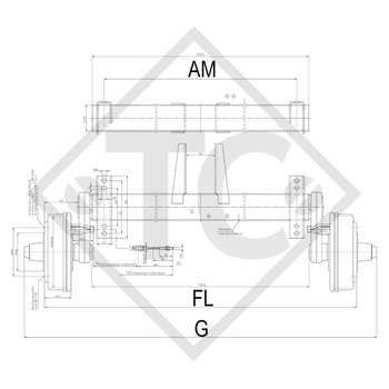 Assale frenato 2100kg SWING tipo di assale CS 2106, 46.37.373.035