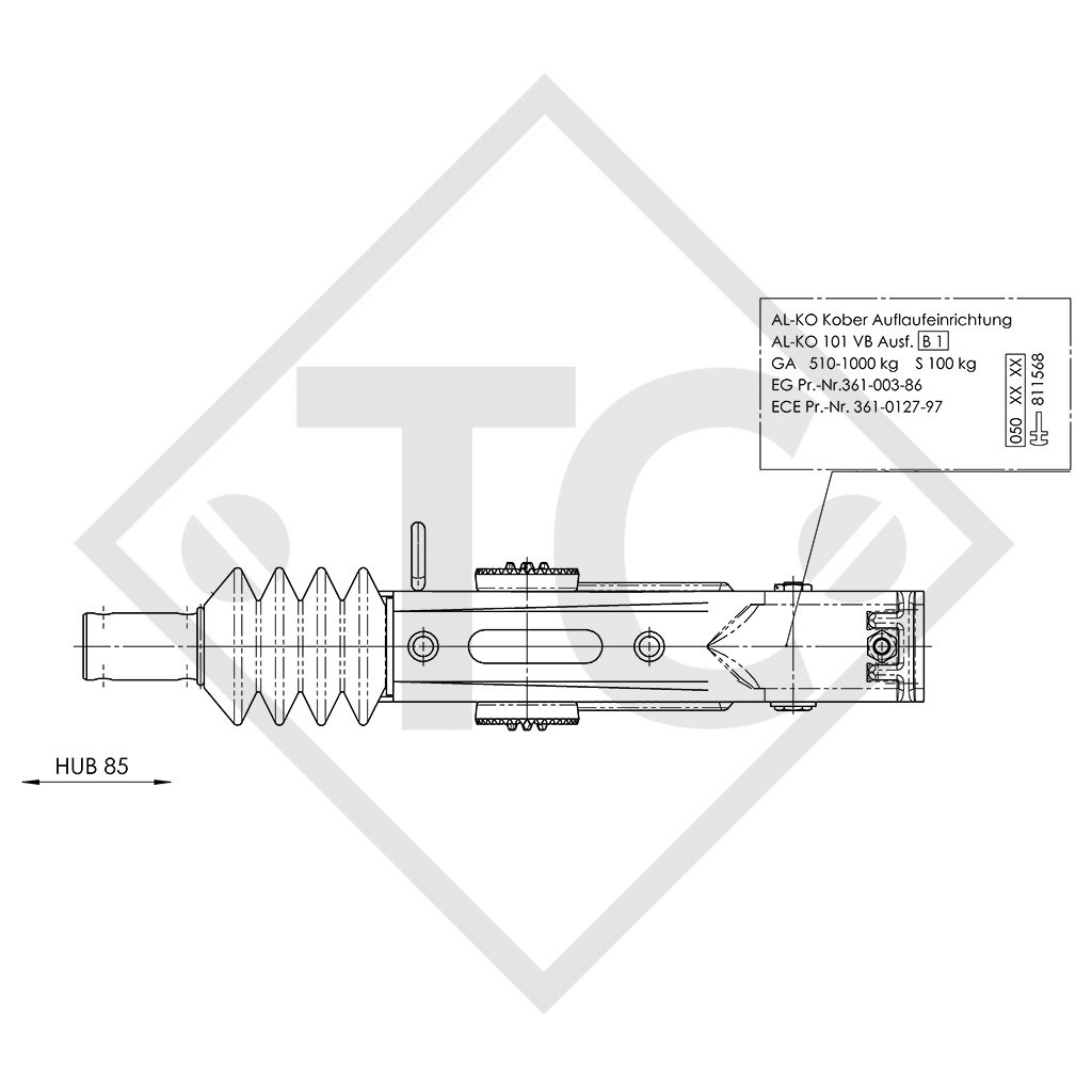 Enganche de inercia articulado 101 VB vers. B1