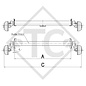 Braked axle 1000kg EURO1 axle type B 1000-3, Knaus