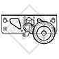 Braked axle 1700kg EURO1 axle type DELTA SIN 14-3 with AAA (automatic adjustment of the brake pads)