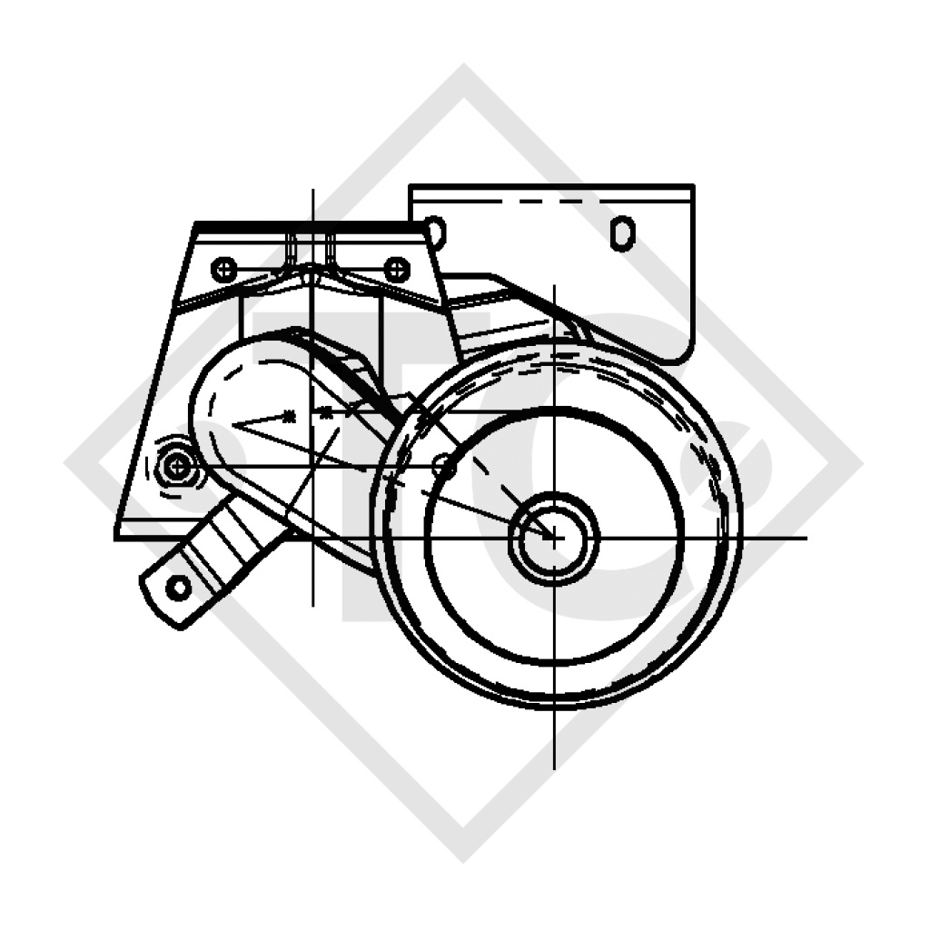Achse gebremst 1360kg EURO1 Achstyp DELTA SIN 12-3 LMC Caravan & Dethleffs