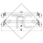 Essieu EURO1 - 1100kg freiné type d'essieu B 1000-5, Adria