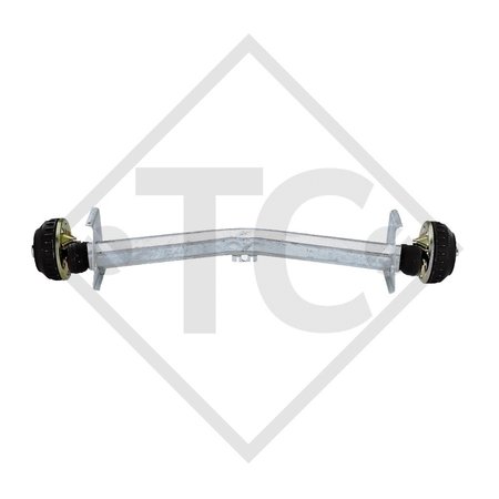 Braked axle 1700kg EURO1 axle type DELTA SIN 14-3 with AAA (automatic adjustment of the brake pads), KNAUS