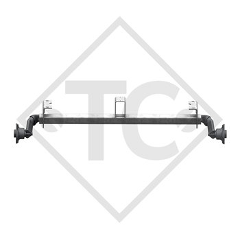 Essieu PLUS OPTIMA 750kg non freiné type d'essieu 700-5 avec liaison et brides hautes