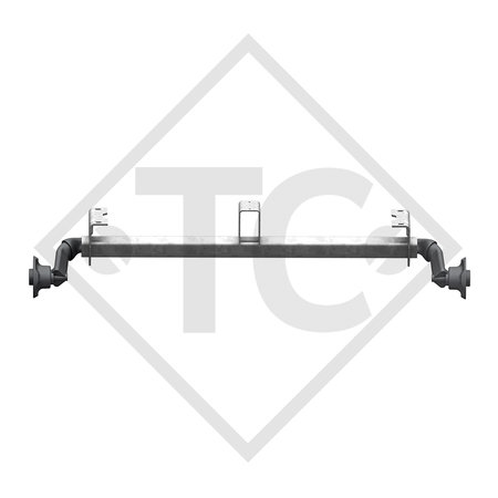 Assale sfrenato 750kg PLUS OPTIMA tipo di assale 700-5 con staffa e supporto alta