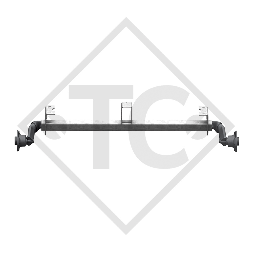 Eje sin freno 750kg PLUS OPTIMA tipo de eje 700-5 con soporte intermedio aumentado