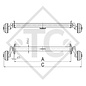 Essieu EURO Plus 1000kg freiné type d'essieu B 1000-3, Knaus