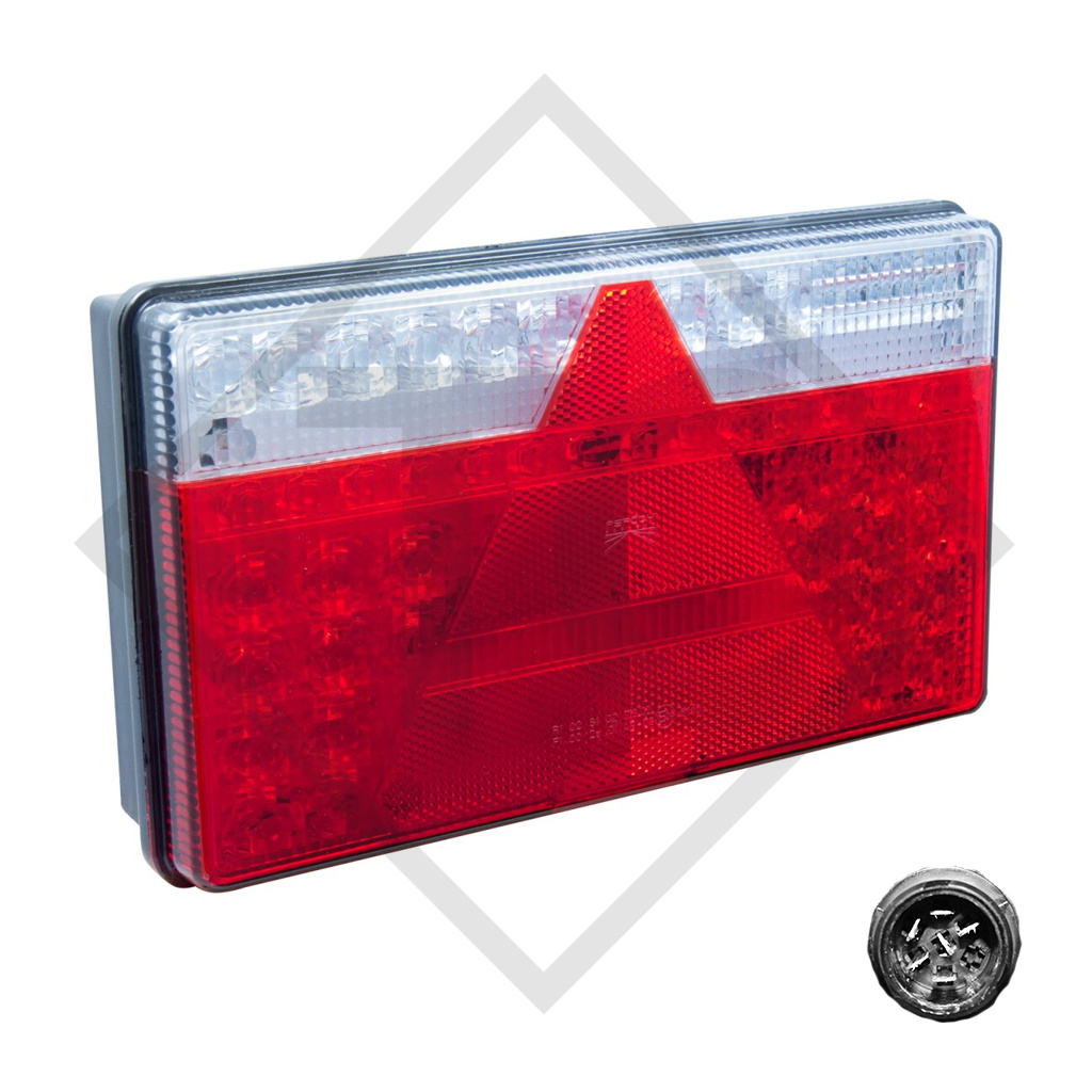 Tail light Multi LED 2 vers. deep, left 35-0203-037