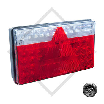 Feu arrière Multi LED 2 avec feu de plaque, version élevé, droite 35-0204-137