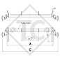 Achse ungebremst 750kg OPTIMA Achstyp 700-5 mit Bügel und hohem Achsbock