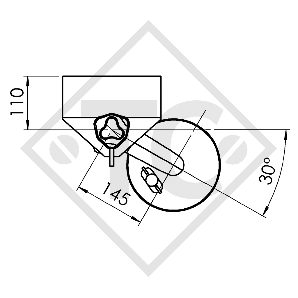 Eje con freno 750kg BASIC tipo de eje B 700-5