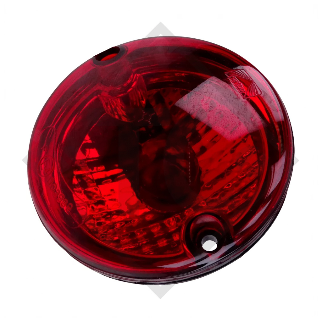 Luz trasera Roundpoint rojo en óptica de vidrio transparente 21-7502-007