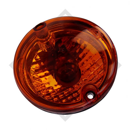 Fanale posteriore Roundpoint arancia in ottica di vetro trasparente compr. lampadina 21-7500-007