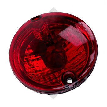 Fanale posteriore Roundpoint rosso in ottica di vetro trasparente compr. lampadina 27-7500-007