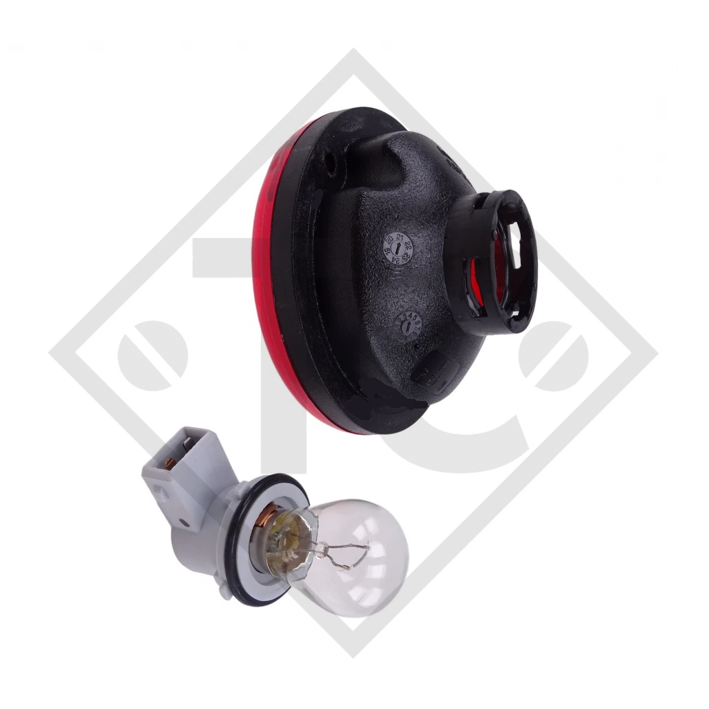 Heckleuchte Roundpoint rot in Klarglasoptik 27-7500-007