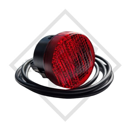 Luz trasera Roundpoint 2 rojo en óptica de vidrio transparente incl. medio luminiscente 37-7600-007