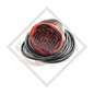 Luz trasera Roundpoint 2 LED 12 / 24V, rojo en óptica de vidrio transparente incl. medio luminiscente 37-7600-707