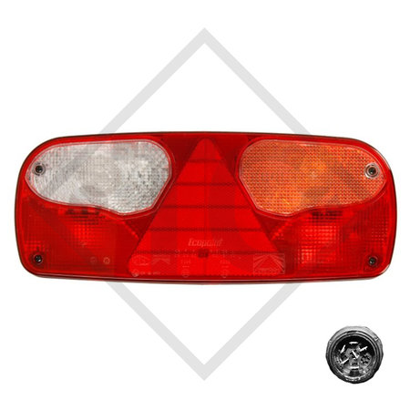 Tail light Ecopoint with triangle incl. illuminants, right 25-2600-017