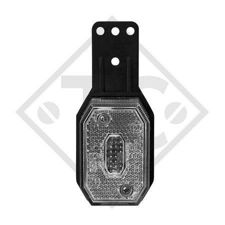 Feu de position Flexipoint 1 blanc avec support caoutchouc droit incl. ampoules 31-6569-127