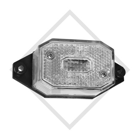 Luce de posición Flexipoint 1 blanco con placa de sujeción incl. medio luminiscente 31-6569-547