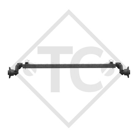 Unbraked axle 750kg BASIC axle type 700-5 - Unit price for 20 pieces