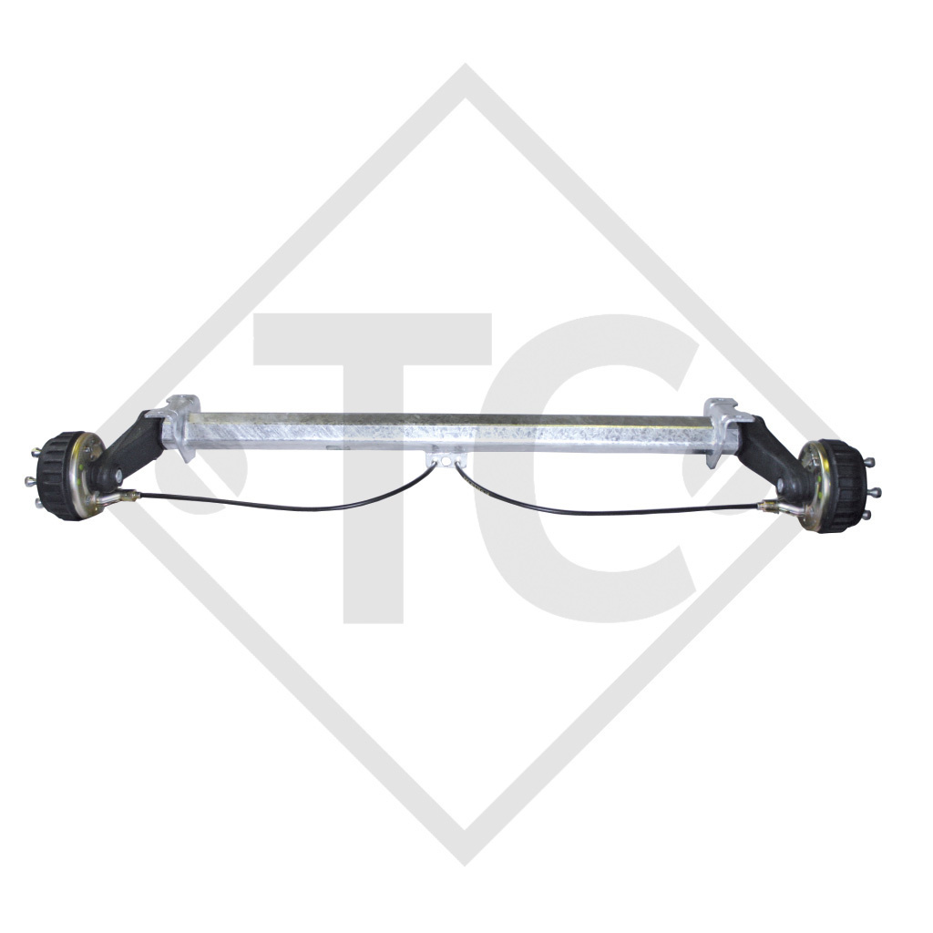 Braked axle 900kg BASIC axle type B 850-5 - Unit price for 10 pieces