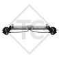 Braked tandem front axle 1350kg BASIC axle type B 1200-6 with top hat profile 90mm - Unit price for 20 pieces