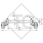 Braked axle 1600kg BASIC axle type B 1600-1 - Unit price for 20 pieces