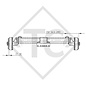 Braked axle 1800kg PLUS axle type B 1800-9 with top hat profile 130mm - Unit price for 10 pieces