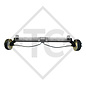 Braked axle 1800kg PLUS axle type B 1800-9 with top hat profile 130mm - Unit price for 20 pieces