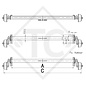 Achse gebremst 1300kg EURO Compact Achstyp B 1200-5, Humbaur