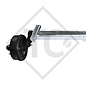 Braked axle 2500kg PLUS axle type B 2500-8 - Unit price for 10 pieces