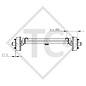 Braked axle 2500kg PLUS axle type B 2500-8 - Unit price for 10 pieces