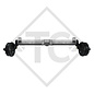 Braked tandem front axle 2500kg PLUS axle type B 2500-8 with top hat profile 130mm - Unit price for 10 pieces