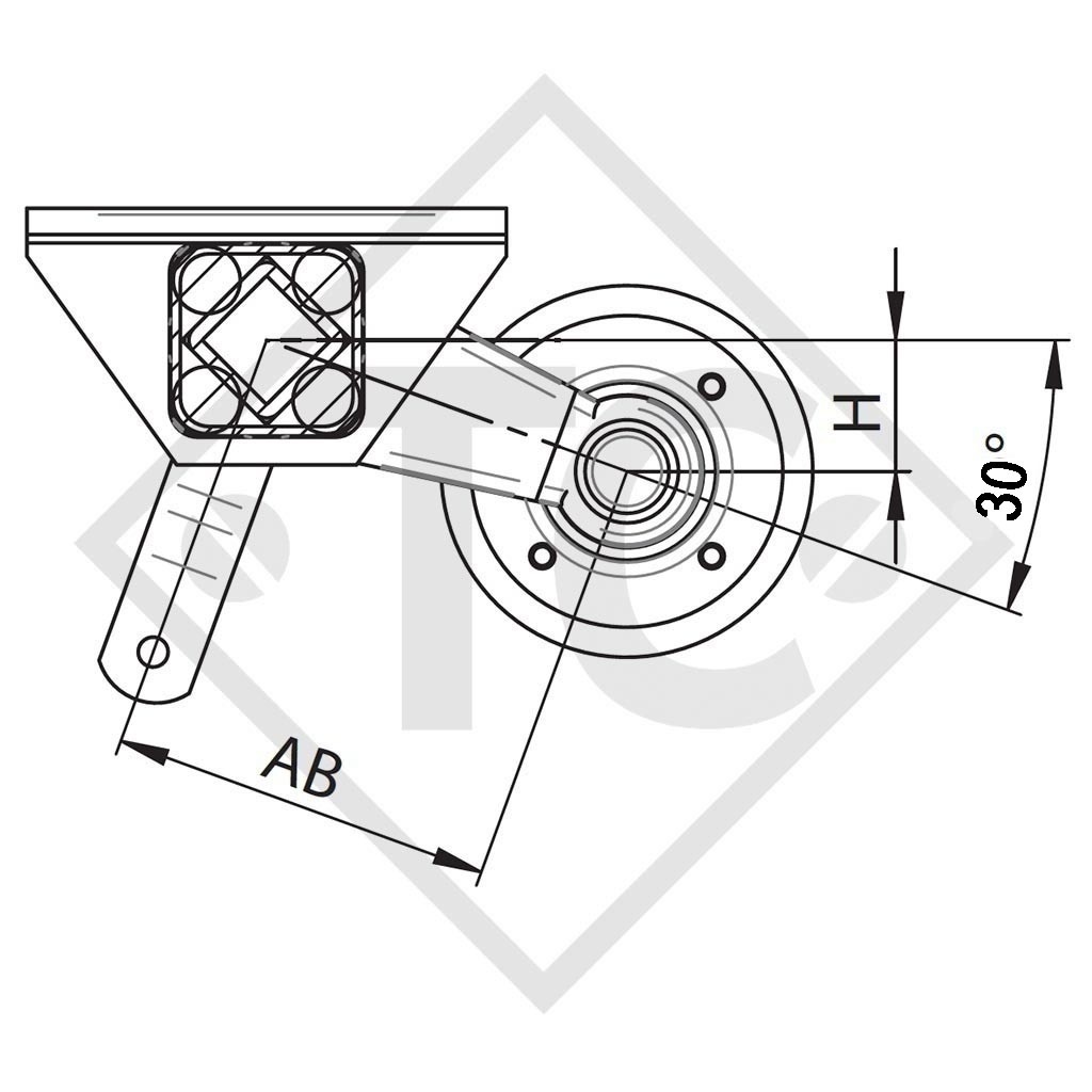 Assale sfrenato 550kg tipo di assale WAG 055 L