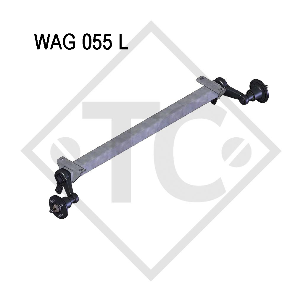 Essieu 550kg non freiné type d'essieu WAG 055 L