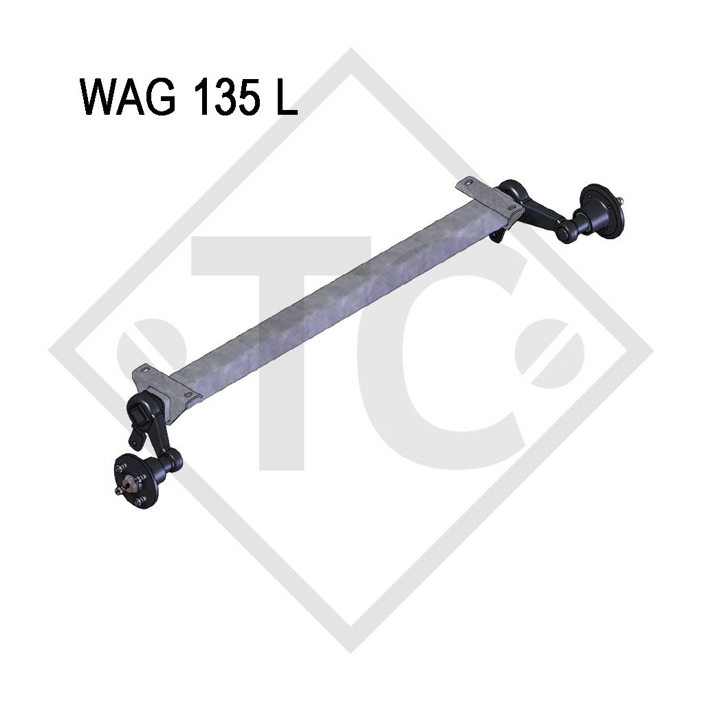 Assale sfrenato 1350kg tipo di assale WAG 135 L