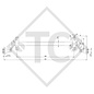 Essieu 1800kg non freiné type d'essieu WAG 180 L