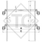 Conjuntos ejes tándem con freno 1600kg EURO Compact tipo de eje 2xB 850-5, Hermann Techau TB1500