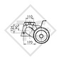 Essieu EURO1 - 1300kg freiné type d'essieu Delta SIN 12