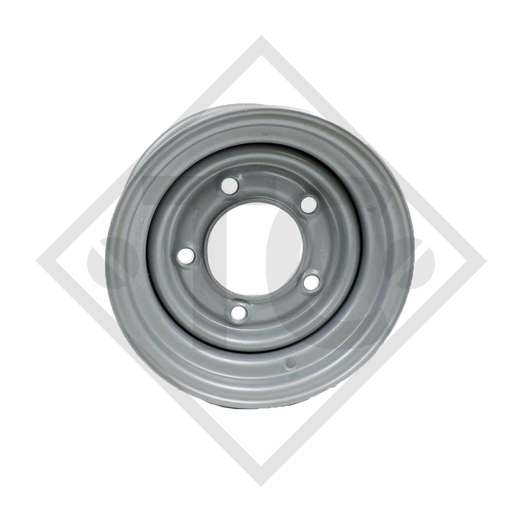 Trailer rim 6.00Jx12 H2, 5/114.5/165.1, ET 0, 359991, Ifor Williams, suitable for all common trailer types