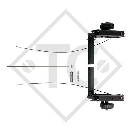 Halbachse absenkbar bis zu 270mm, Achstyp ASB1800, Einachs 1800kg, Tandem 3500kg