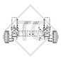 Lowering half axle down to 270mm, axle type ASB1800, single axle 1800kg, tandem 3500kg